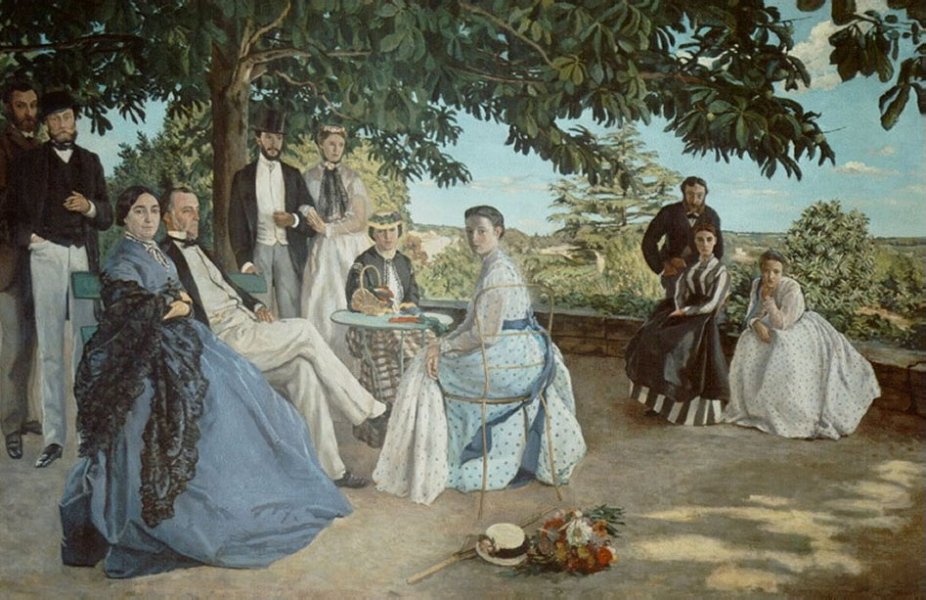 Jean-Frédéric Bazille. Riunione di famiglia. 1867. Olio su tela. Parigi, Museo d'Orsay