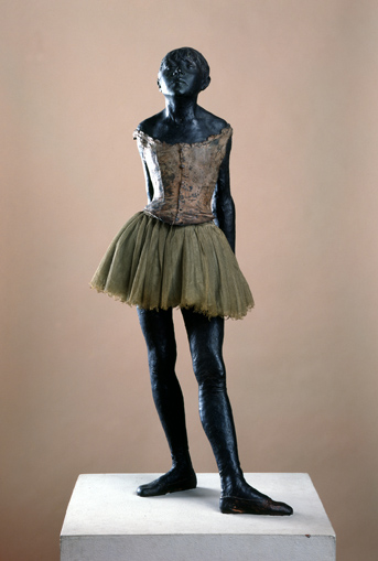 Edgar Degas. Ballerina di 14 anni. Cera, tulle e raso. Altezza cm. 98. Parigi Museo d'Orsay
