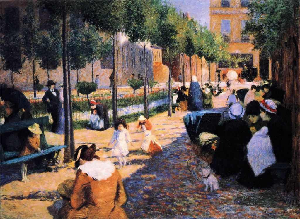 Federico Zandomeneghi. Place d'Anvers. 1880. Olio su tela. Galleria d'arte moderna Ricci Oddi, Piacenza